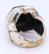 Trendy Two-Tone Sterling Silver Flli Menegatti Black Onyx Ring