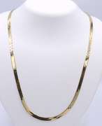 Elegant Yellow gold Herringbone Chain Necklace