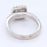 Dazzling White Gold Moissanite Engagement Ring Set