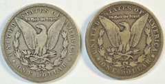 Scarce 1890-CC & 1891-CC Morgan Silver Dollars. Two CC's