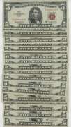 20 Much nicer Series of 1963 $5 Red Seal Notes