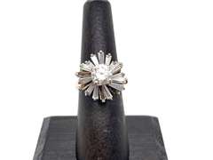 Attractive 14kt Cubic Zirconia Cocktail Ring