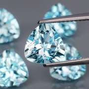 Matched! 5 piece 10.80ct full fire sky blue Topaz set