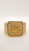 Men's 14kt Solid Yellow Gold & CZ Ring