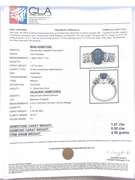 Excellent Sapphire and Diamond Ring in 14K White Gold