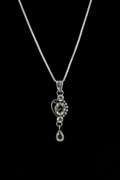 Sterling Silver Green Amethyst Gemstone Pendant