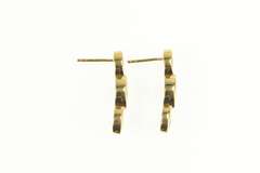 18K Yellow Gold Marquise Tanzanite Tiered Drop Dangle Earrings