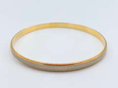 21kt Solid Yellow & White Gold Bangle Bracelet