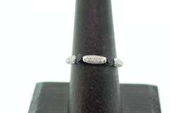 Lovely Sapphire Pair 18k Gold Diamond Crusted Ring