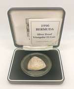 3D 1996 Bermuda Silver Proof Triangular Coin