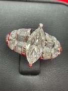 CERTIFIED LADIES 14K WHITE GOLD DIAMOND ENGAGEMENT RING. 2.77 CARATS.