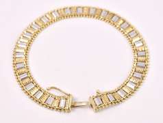 Fantastic Fancy Link Bracelet in 14K Two-Tone Gold