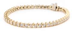 4.00ctw Round Diamond S Link Style Bracelet in 14K