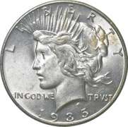 1935 Peace Silver Dollar