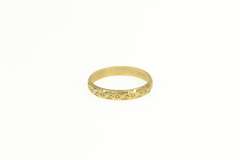 10K Yellow Gold Victorian Ornate Blossom Pattern Baby Child's Ring