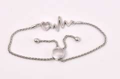 Sterling Silver Heartbeat Bracelet