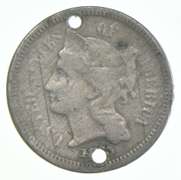 1800's Nickel Three-Cent Piece Love Token