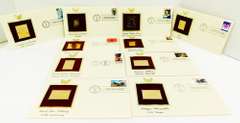 10 - 1st Day Issue Covers & 22KT Gold Stamps