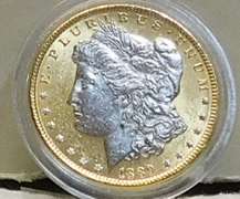 1889 Colorized Morgan Dollar