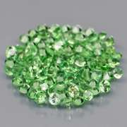 Very rare 2.84ct untreated apple green Tsavorite set
