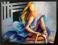 Sussan Afrasiabian Original Oil on Canvas "Ballerina"