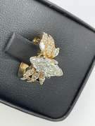 CERTIFIED LADIES 14K GOLD AND DIAMOND RING