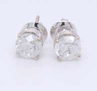 Elegant White Gold 1.50ctw Diamond Stud Earrings