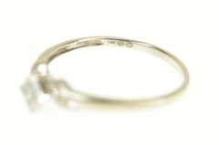 14K White Gold Princess Diamond Cluster Promise Engagement Ring