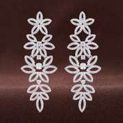 Show stopper flower style long earrings