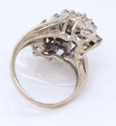 Sparkling White Gold Diamond Waterfall Ring