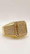 Men's 14kt Solid Yellow Gold & CZ Ring