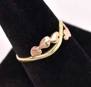 Romantic Heart Ring in Two Tone Gold