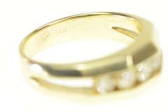 14K Yellow Gold 1.00 Ctw Diamond Squared Channel Men's Ring