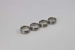 Lot of 17 Stainless Steel 316L Laser Cut Lizard Rings Various Sizes