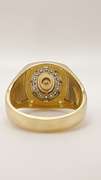 Men's 14kt Solid Yellow Gold, Onyx, & CZ Ring