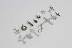 Curated Set of Sterling Silver Pendants/Charms Lot of 15