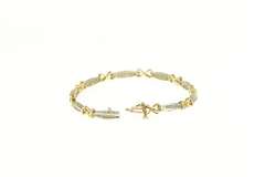 10K White Gold 0.67 Ctw Diamond Heart I Love You Tennis Bracelet