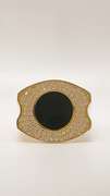 Men's 14kt Solid Yellow Gold, Onyx, & CZ Ring