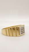 Men's 14kt Solid Yellow Gold & CZ Ring