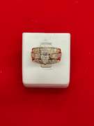 CERTIFIED LADIES 14K YELLOW GOLD AND DIAMOND RING