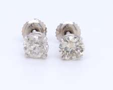 One Pair of White Gold 1.50cts Diamond Stud Earrings