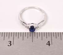 Lavish Sapphire and Diamond Ring in White Gold