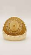 Men's 14kt Solid Yellow Gold & CZ Ring