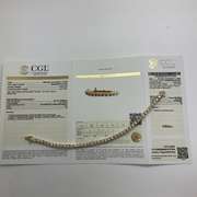 Certified Ladies Tennis Bracelet 18k gold and 9.12 carat of Natural Diamonds