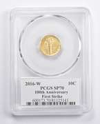 SP70 2016-W Mercury Dime FS 100th Anniversary Signed PCGS
