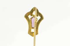 10K Yellow Gold Victorian Amethyst Ornate Classic Stick Pin