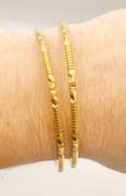 Set of 2x 22kt Solid Yellow Gold Bangle Bracelets
