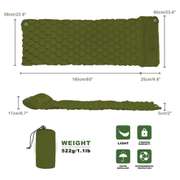 Inflatable Sleeping Pad Camping Mat With Pillow