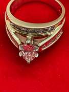 CERTIFIED LADIES 14K YELLOW GOLD AND DIAMOND RING