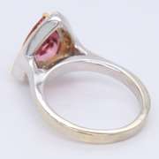 Wonderful White Gold Pink Sapphire and Irr Fancy Yellow Cocktail Ring